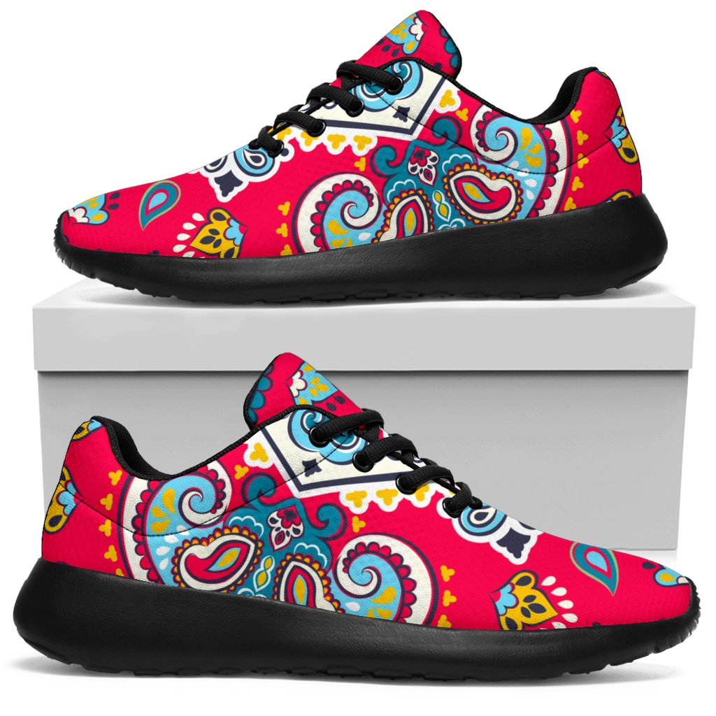 Floral Paisley Mandala Print Sport Shoes GearFrost