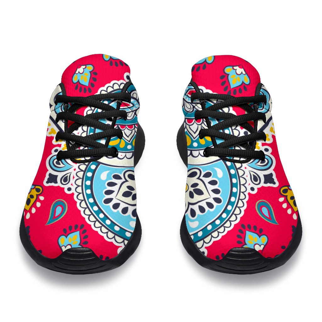 Floral Paisley Mandala Print Sport Shoes GearFrost