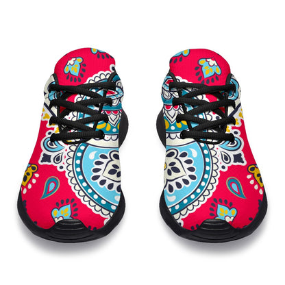 Floral Paisley Mandala Print Sport Shoes GearFrost