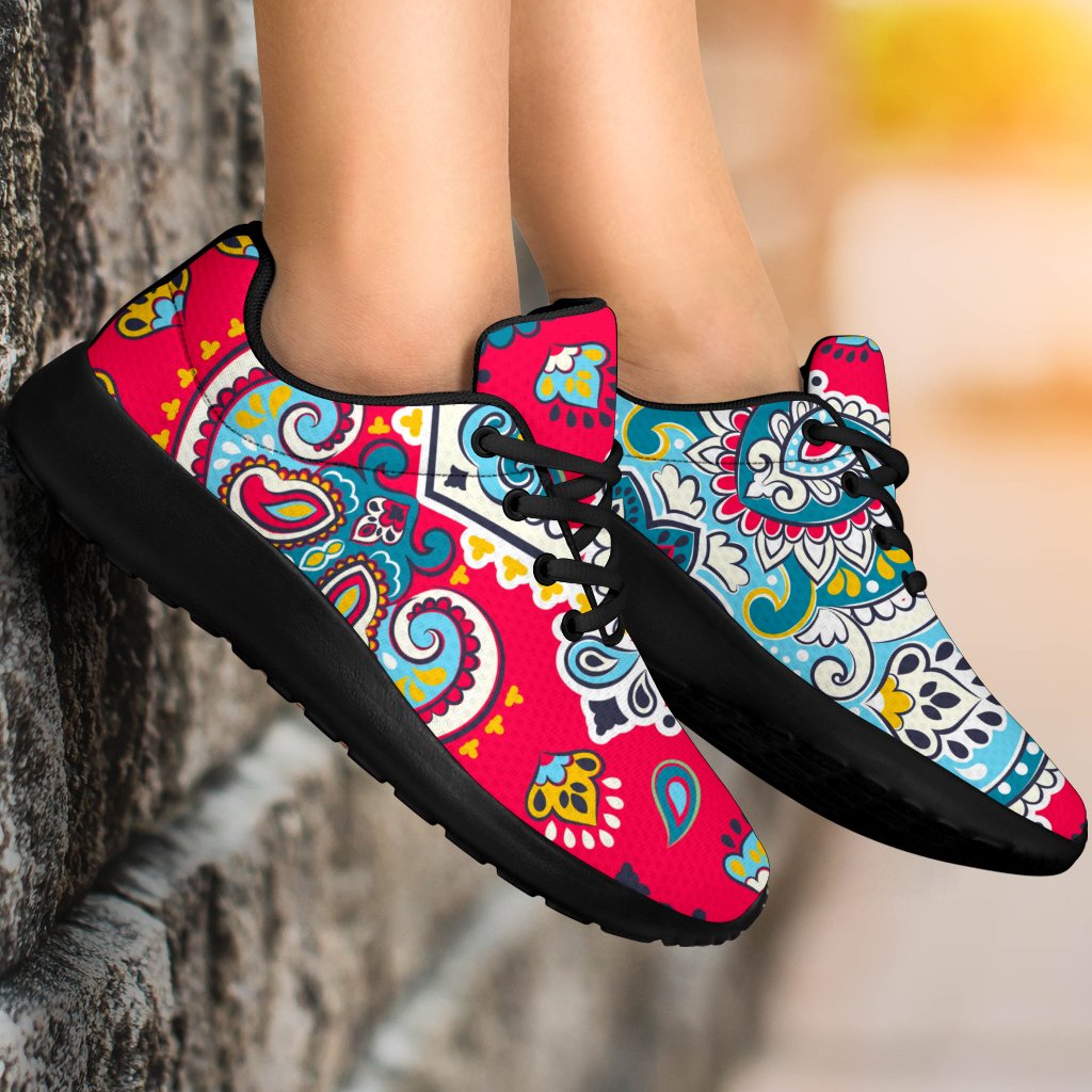 Floral Paisley Mandala Print Sport Shoes GearFrost