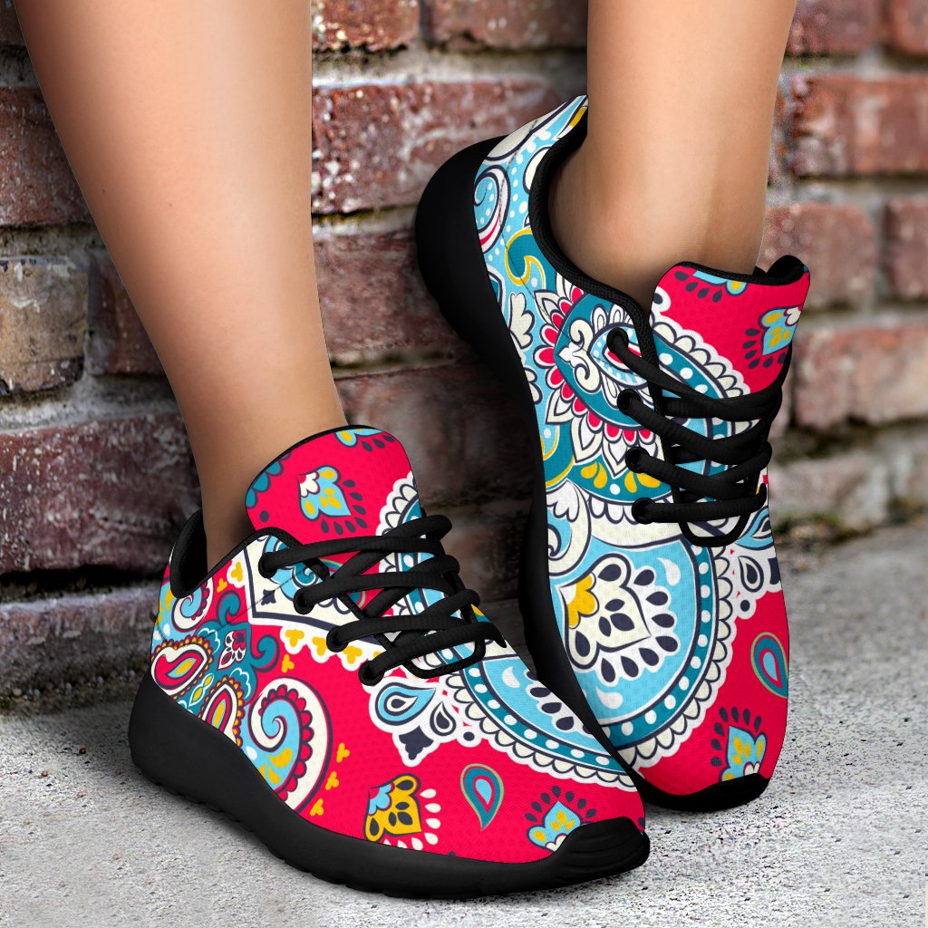 Floral Paisley Mandala Print Sport Shoes GearFrost
