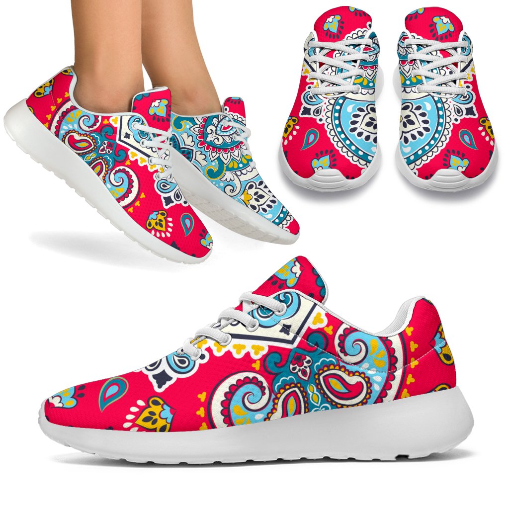 Floral Paisley Mandala Print Sport Shoes GearFrost