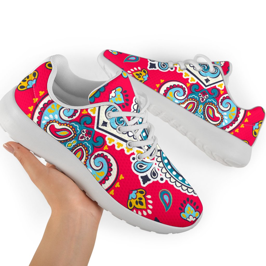 Floral Paisley Mandala Print Sport Shoes GearFrost