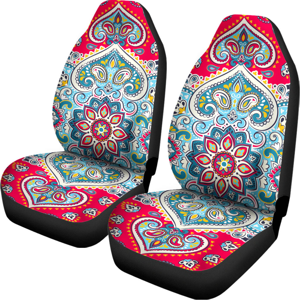 Floral Paisley Mandala Print Universal Fit Car Seat Covers
