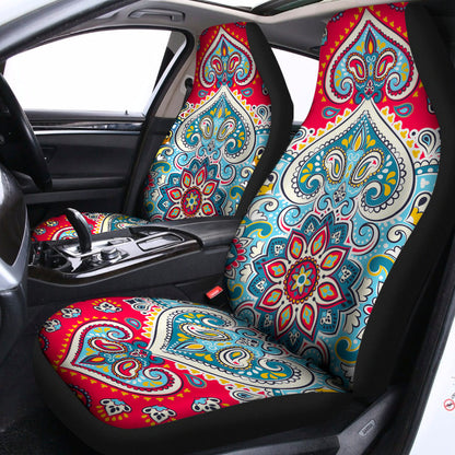 Floral Paisley Mandala Print Universal Fit Car Seat Covers