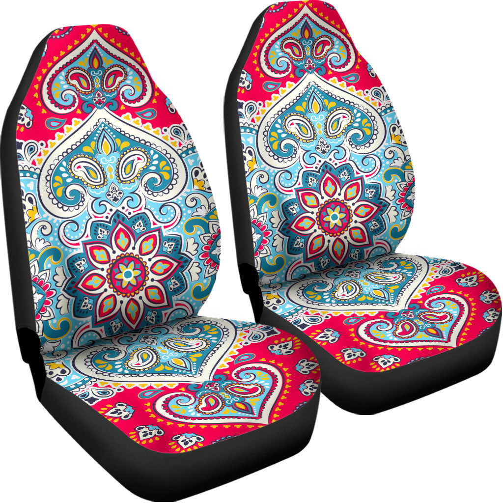Floral Paisley Mandala Print Universal Fit Car Seat Covers