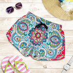 Floral Paisley Mandala Print Women's Shorts