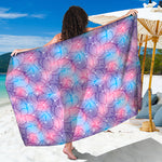Floral Sparkle Print Beach Sarong Wrap
