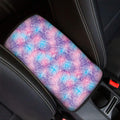 Floral Sparkle Print Car Center Console Cover