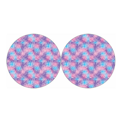 Floral Sparkle Print Car Coasters