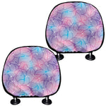 Floral Sparkle Print Car Headrest Covers