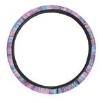 Floral Sparkle Print Car Steering Wheel Cover