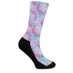 Floral Sparkle Print Crew Socks