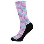 Floral Sparkle Print Crew Socks