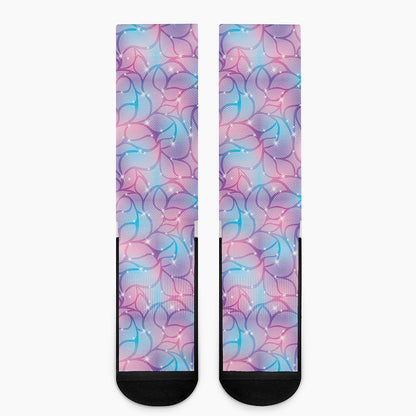 Floral Sparkle Print Crew Socks