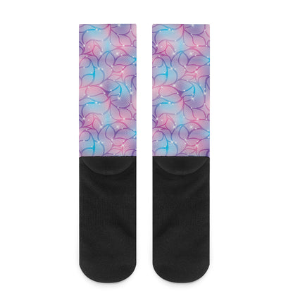 Floral Sparkle Print Crew Socks