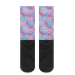 Floral Sparkle Print Crew Socks