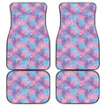 Floral Sparkle Print Front and Back Car Floor Mats