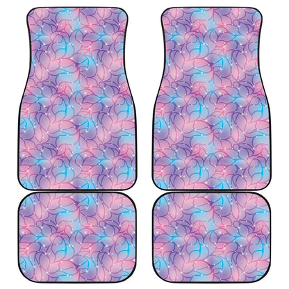 Floral Sparkle Print Front and Back Car Floor Mats