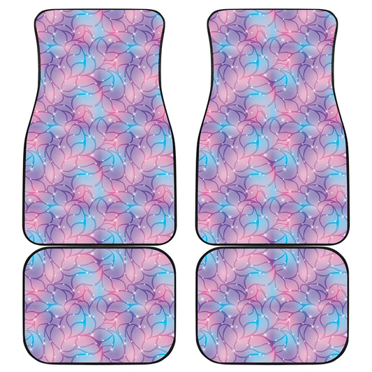 Floral Sparkle Print Front and Back Car Floor Mats