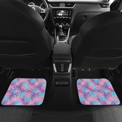 Floral Sparkle Print Front and Back Car Floor Mats