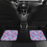 Floral Sparkle Print Front and Back Car Floor Mats