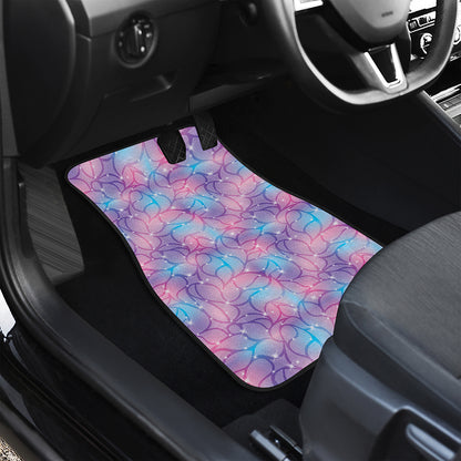 Floral Sparkle Print Front Car Floor Mats