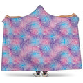 Floral Sparkle Print Hooded Blanket