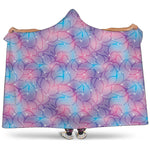 Floral Sparkle Print Hooded Blanket