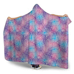 Floral Sparkle Print Hooded Blanket