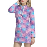 Floral Sparkle Print Hoodie Dress
