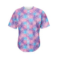 Floral Sparkle Print Men's Baseball Jersey