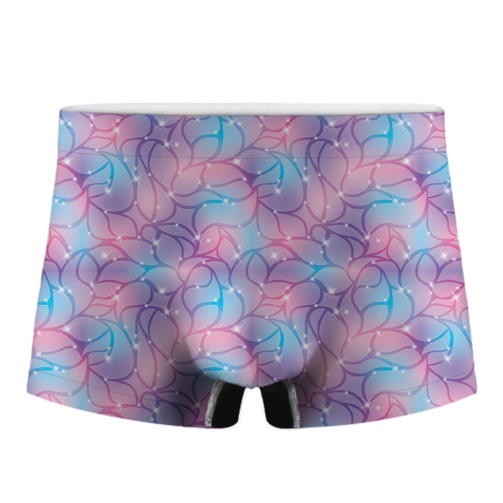 Floral Sparkle Print Men's Boxer Briefs