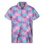 Floral Sparkle Print Men's Short Sleeve Shirt