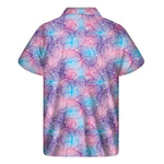 Floral Sparkle Print Men's Short Sleeve Shirt