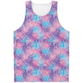 Floral Sparkle Print Men's Tank Top