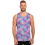 Floral Sparkle Print Men's Tank Top