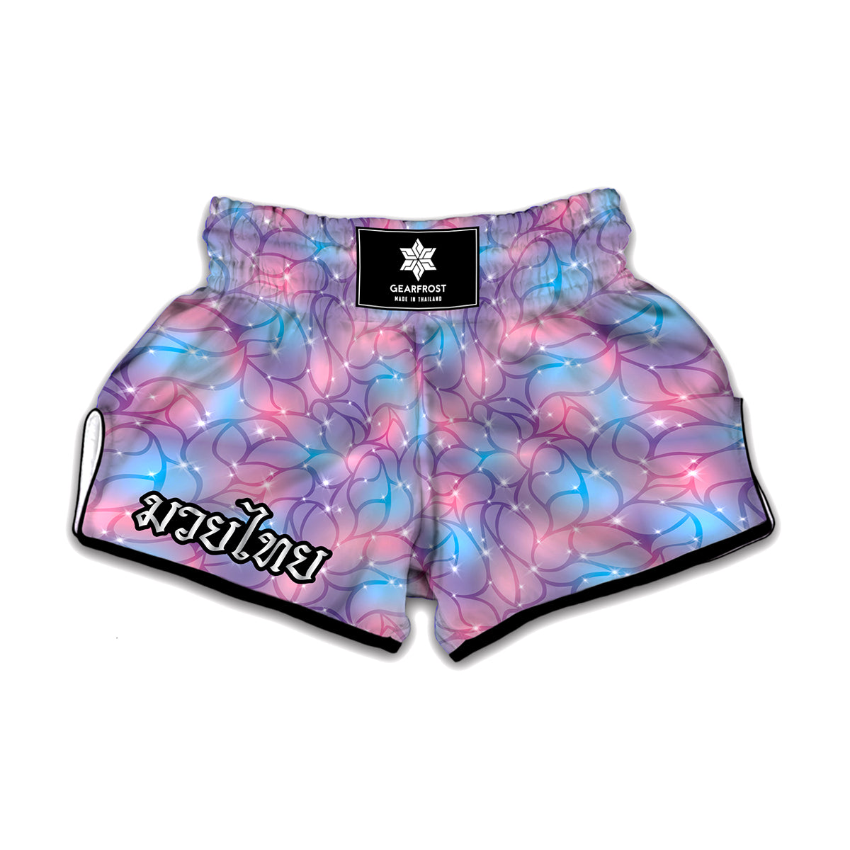 Floral Sparkle Print Muay Thai Boxing Shorts
