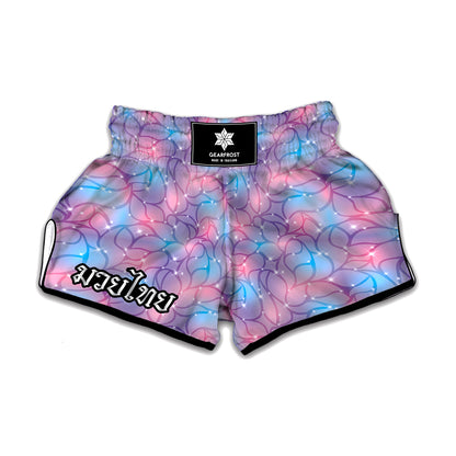 Floral Sparkle Print Muay Thai Boxing Shorts