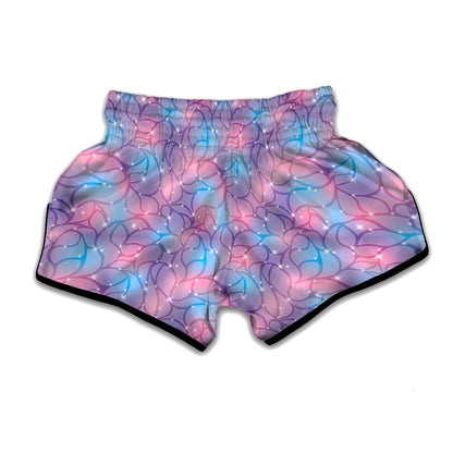Floral Sparkle Print Muay Thai Boxing Shorts