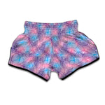 Floral Sparkle Print Muay Thai Boxing Shorts