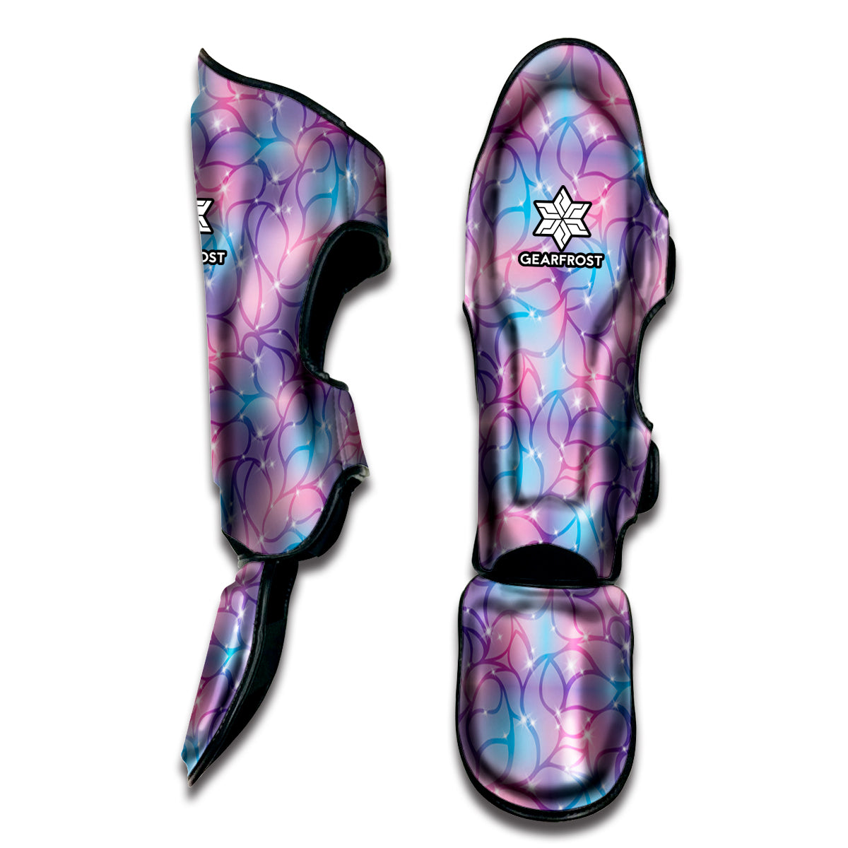 Floral Sparkle Print Muay Thai Shin Guard