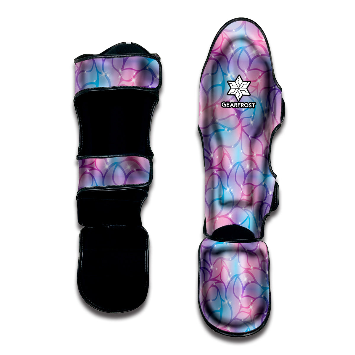 Floral Sparkle Print Muay Thai Shin Guard