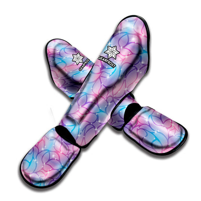 Floral Sparkle Print Muay Thai Shin Guard