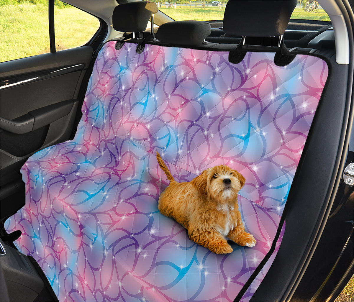 Floral Sparkle Print Pet Car Back Seat Cover