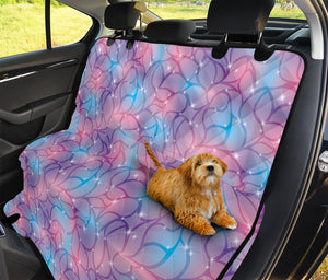 Floral Sparkle Print Pet Car Back Seat Cover