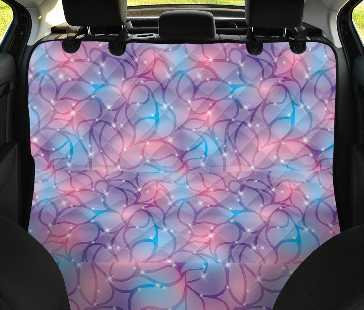 Floral Sparkle Print Pet Car Back Seat Cover