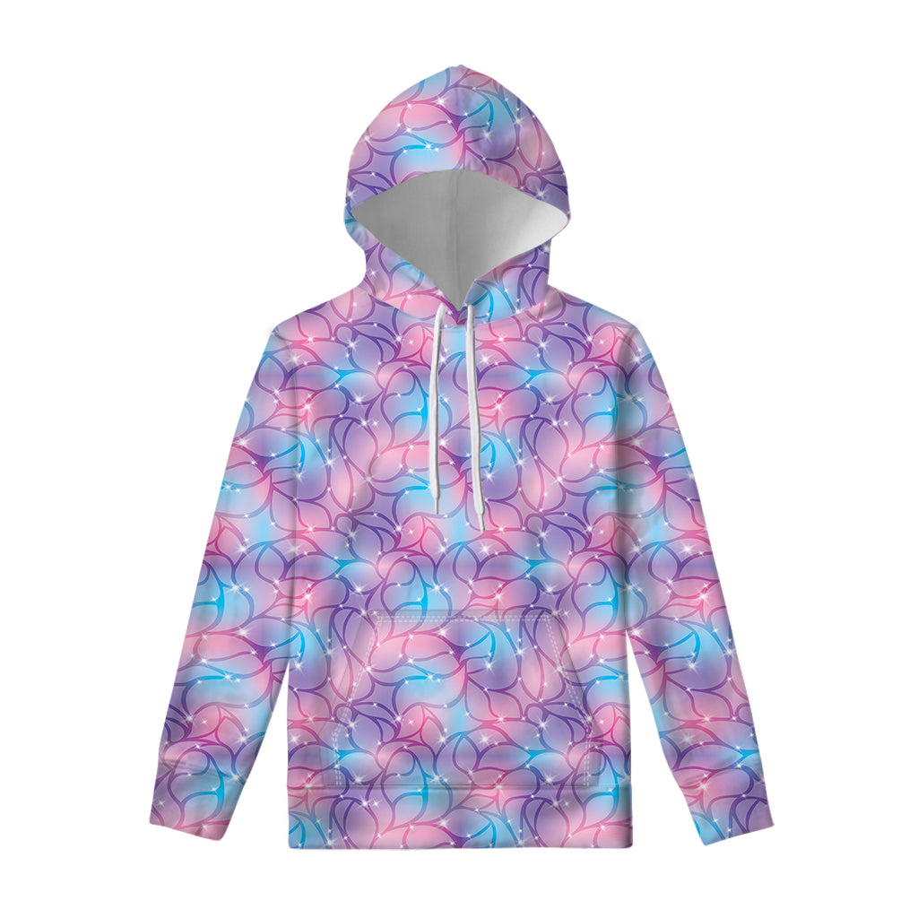 Floral Sparkle Print Pullover Hoodie