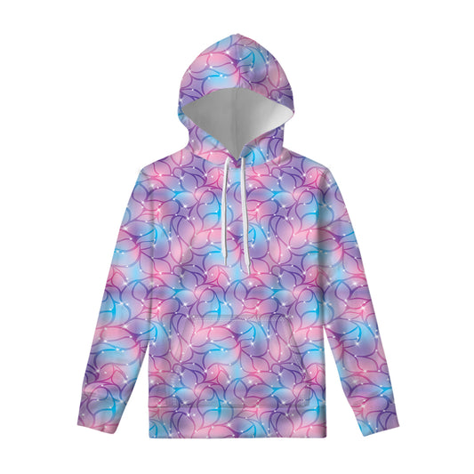 Floral Sparkle Print Pullover Hoodie