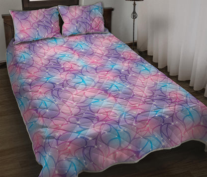 Floral Sparkle Print Quilt Bed Set